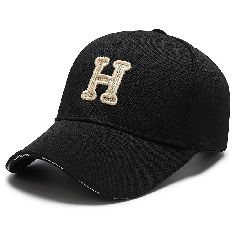 Baseball Cap Female Spring And Autumn Korean Version  Letter H Standard Sunshade Hat Fashionable Outdoor Skinny Small