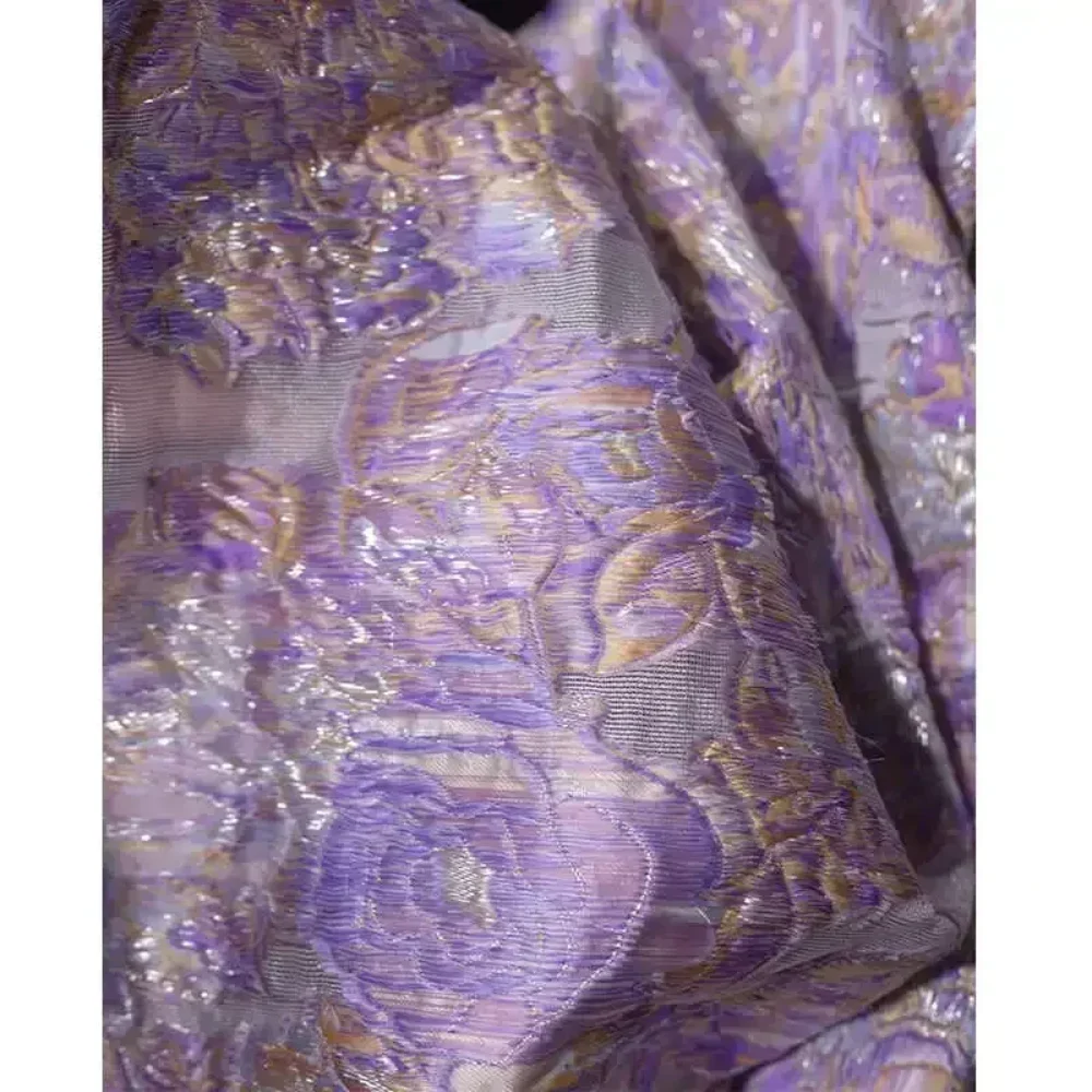 

Purple Rose Jacquard Fabric for Double-sided Hollow Out Wide Straight Chinese Retro Creative Designer Clothing Diy Sewing Cloth
