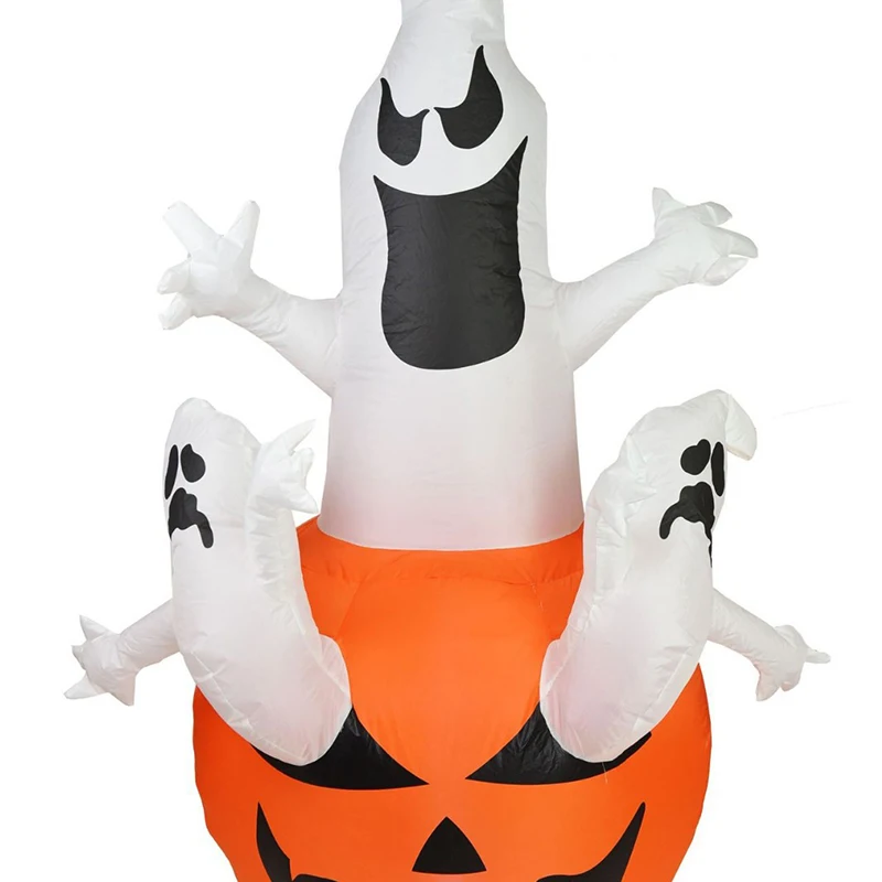 

Inflatable Logo Custom Halloween Ghost Pumpkin Lantern LED Lighted High Air Tightness Waterproof Ornament Model
