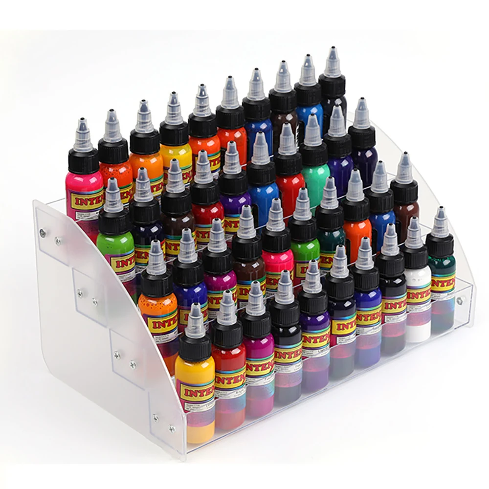 

Professional Tattoo Inks Holder Display Stand Pigment Rack Fix On The Wall Or Table Tattoo Inks Supplies Organizer Shelves