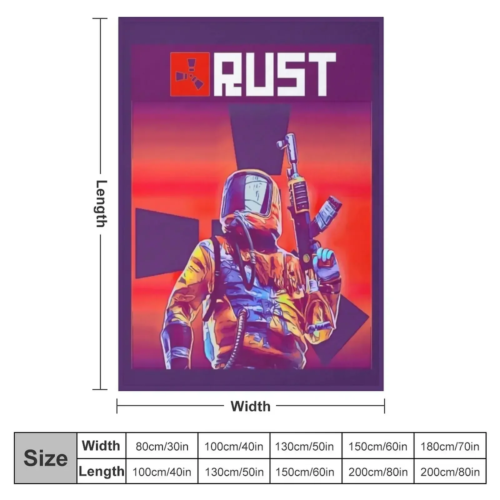 Rust Game Poster Throw Blanket Loose Warm Blankets