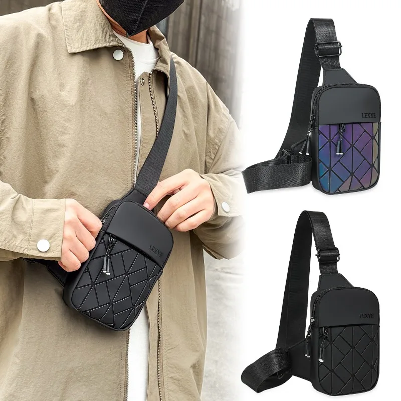 New Universal Crossbody Small Bag Casual Rhombus Grid Shoulder Fashion Mobile Phone Breast Bag Premium Crossbody Bag image 2