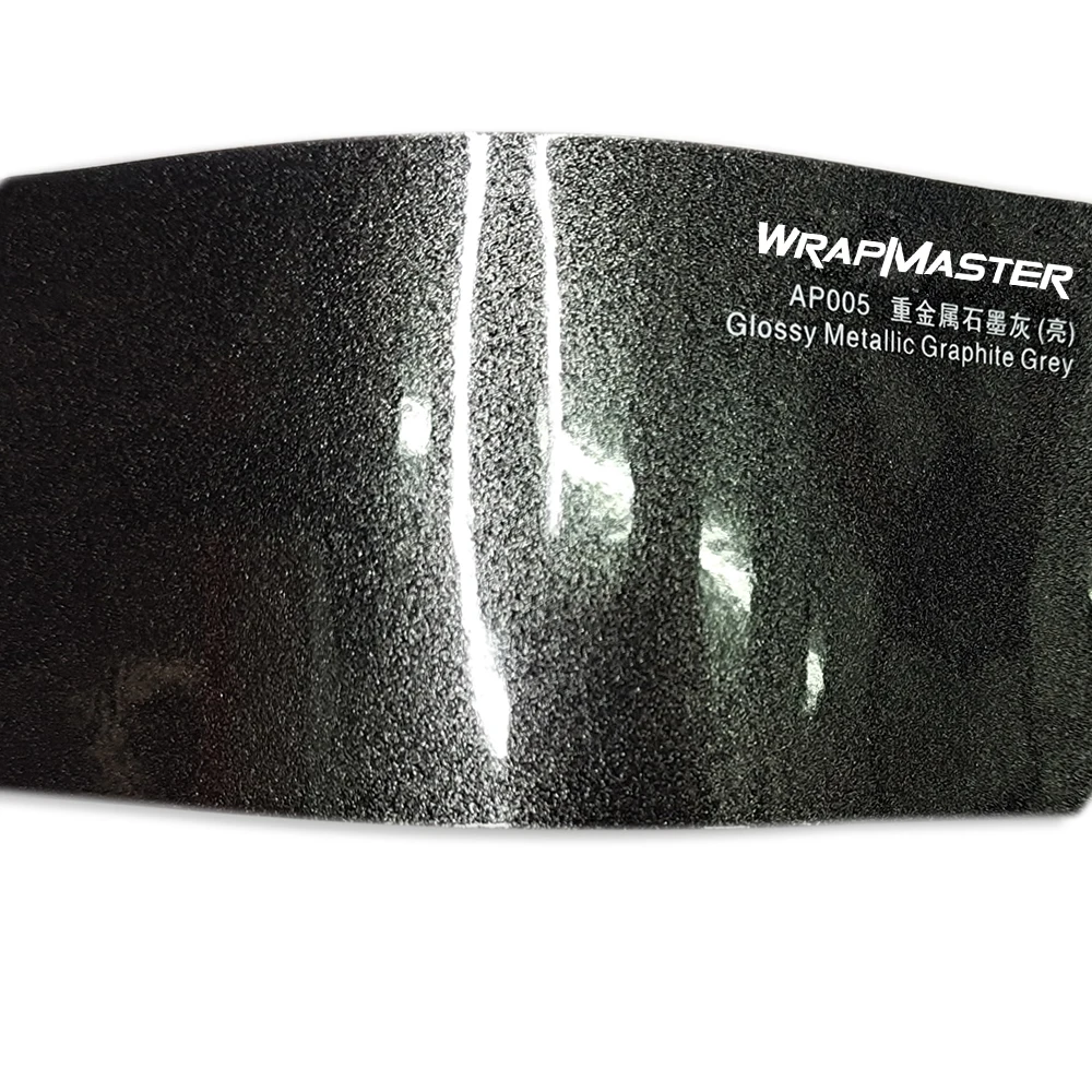 Wrapmaster 5M/10M/18M Automobile Decorative Film Gloss Heavy Metal Graphite Black Car Sticker