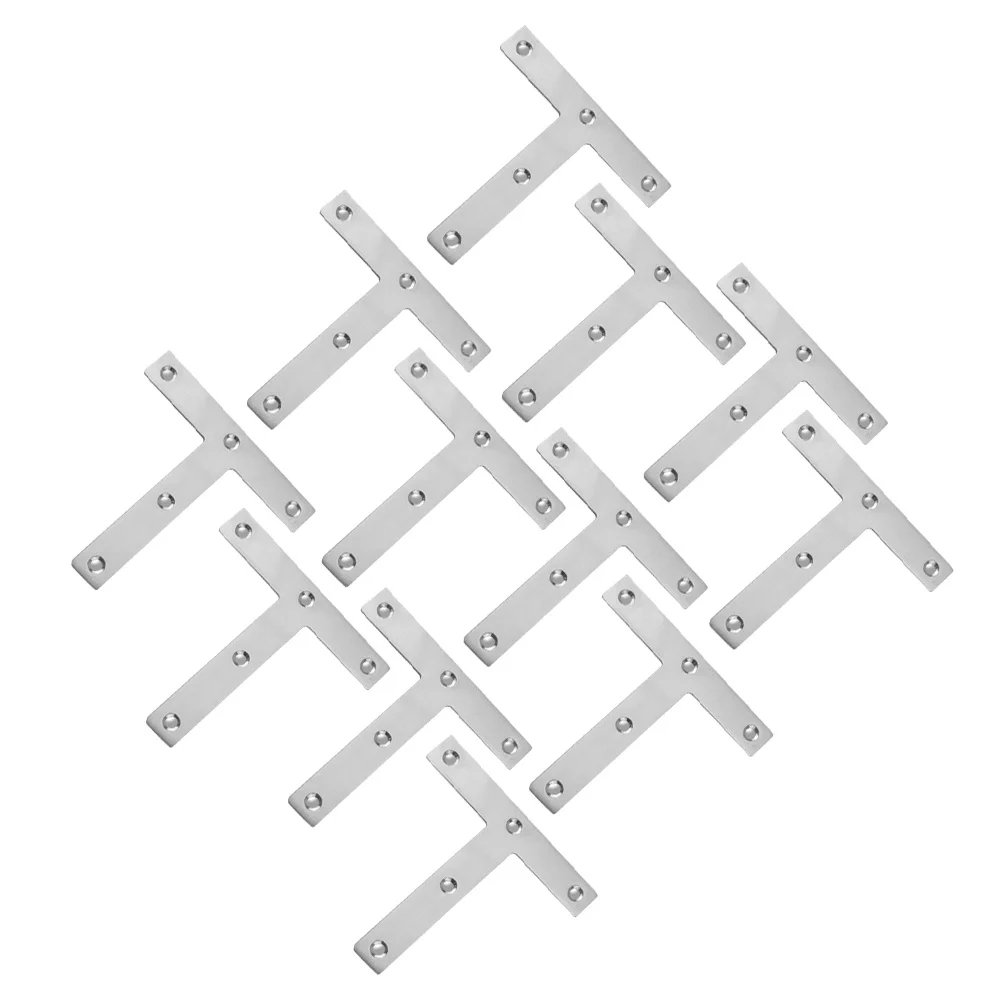20 قطعة دعامة زاوية قوس الفولاذ المقاوم للصدأ شقة إصلاح لوحة ل الأثاث إصلاح الرف خزانة إطار السرير دعم T #4