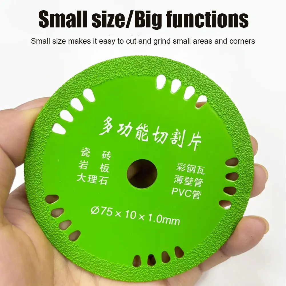 75mm Multifunctional Diamond Cutting Discs Glass Marble Saw Blades Crystal Wine Bottles Grinding Cutting Grinding Discs Tools