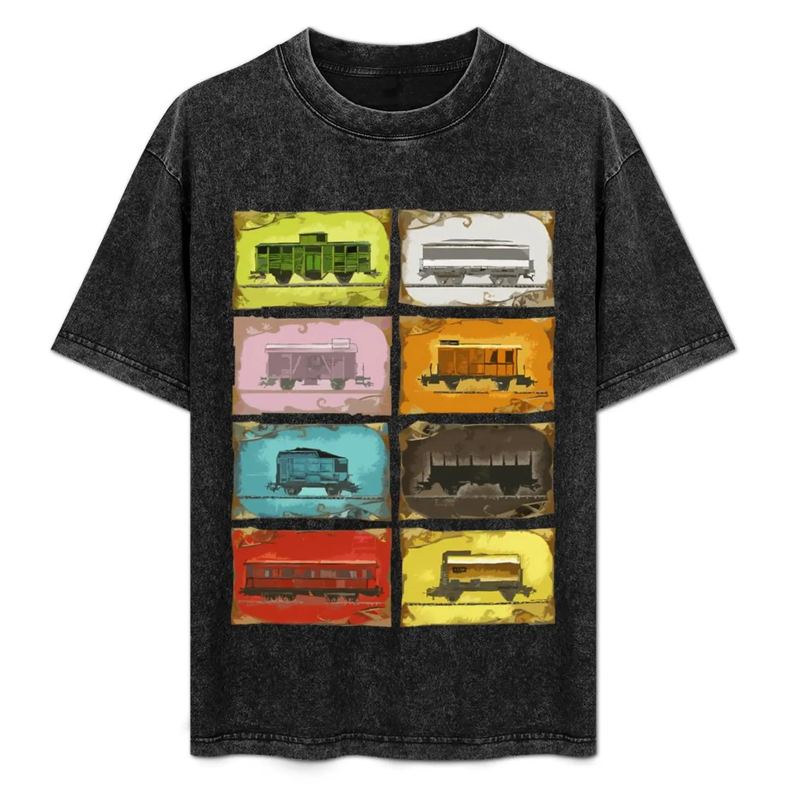 

Ticket To Ride The Trains On Black T-Shirt UV Protection Outdoor Tee Shirt