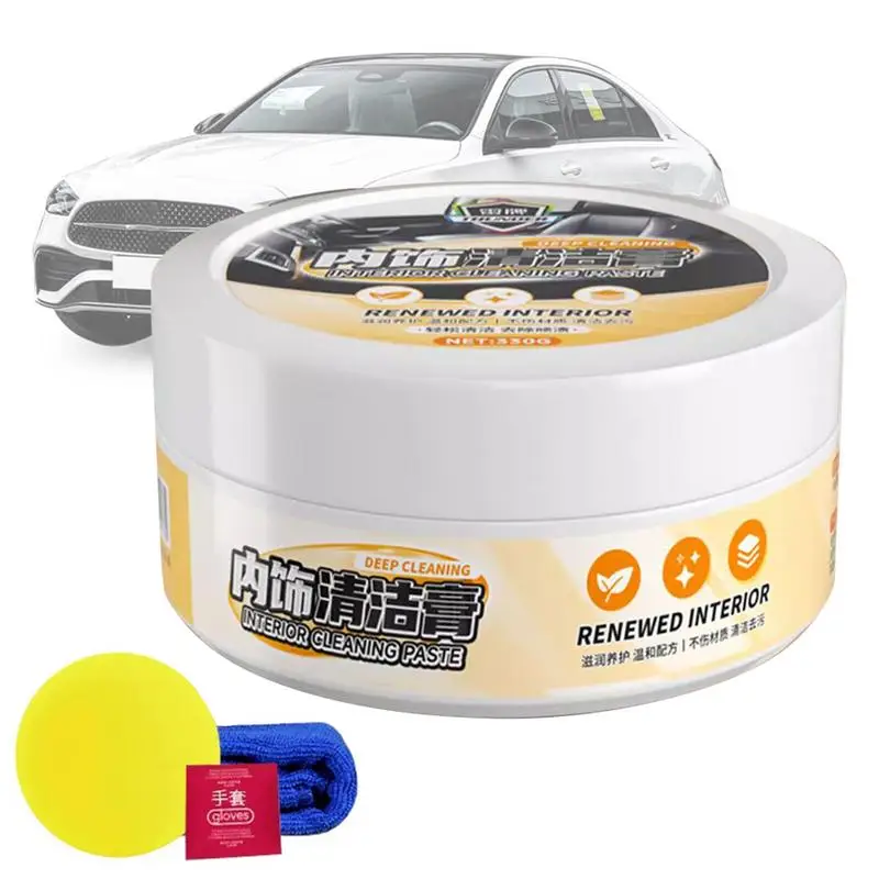 

330g Leather Cleaner and Conditioner for Car Leather Care Paste Stain Remover Leather Refurbishing Cream for Cars Trucks