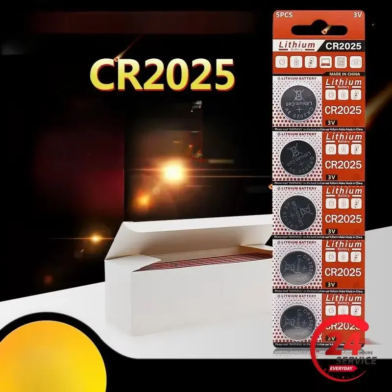 CR2025 Lithium Button Battery DL2025 BR2025 5003LC LM2025 3V CR 2025 Battery Watch Battery Toy Battery Remote Control Battery