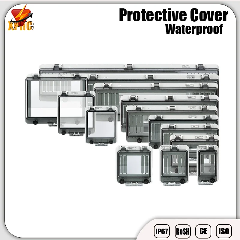 

IP67 Прозрачная защитная крышка окна, распределительная коробка автоматического выключателя, АБС-пластик для водонепроницаемых выключателей крышки переключателя