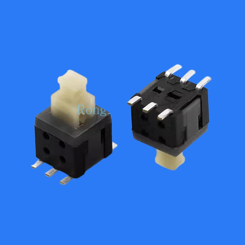100pcs/ 5.8*5.8 self-locking patch key switch temperature resistant 5.8x 5.8 vertical double row 6-pin button foot distance 8.35