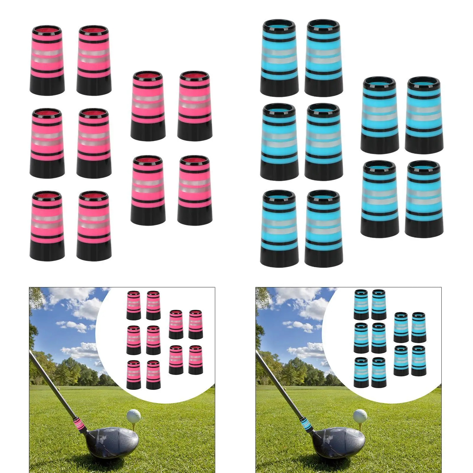 

10x Golf Ferrules End Caps Practical Golf Club Repair Golf Accessories
