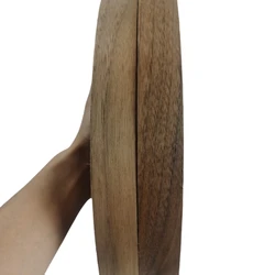 25M/Roll of Walnut Edge Banding, Real Wood Flexible Veneer Edging Tape, Natural Walnut Wood Veneer Strips for Plywood, Furniture