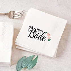 20pcs Team Bride Napkins Bachelorette Party Bridal Shower wedding bride to be brunch dinner party Table place setting decoration