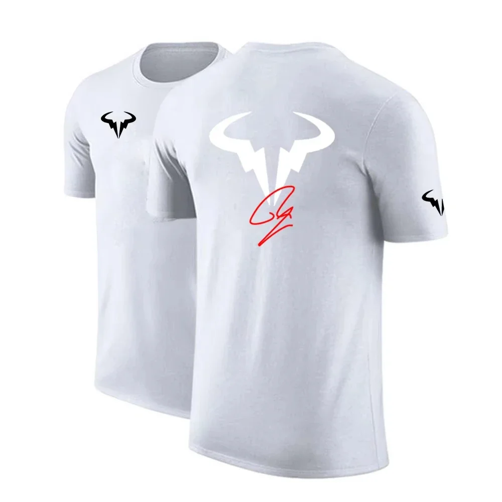 Rafael Nadal tennis player men's brand 3D printed high-quality printed ordinary short-sleeved T-shirt solid color casual shirt