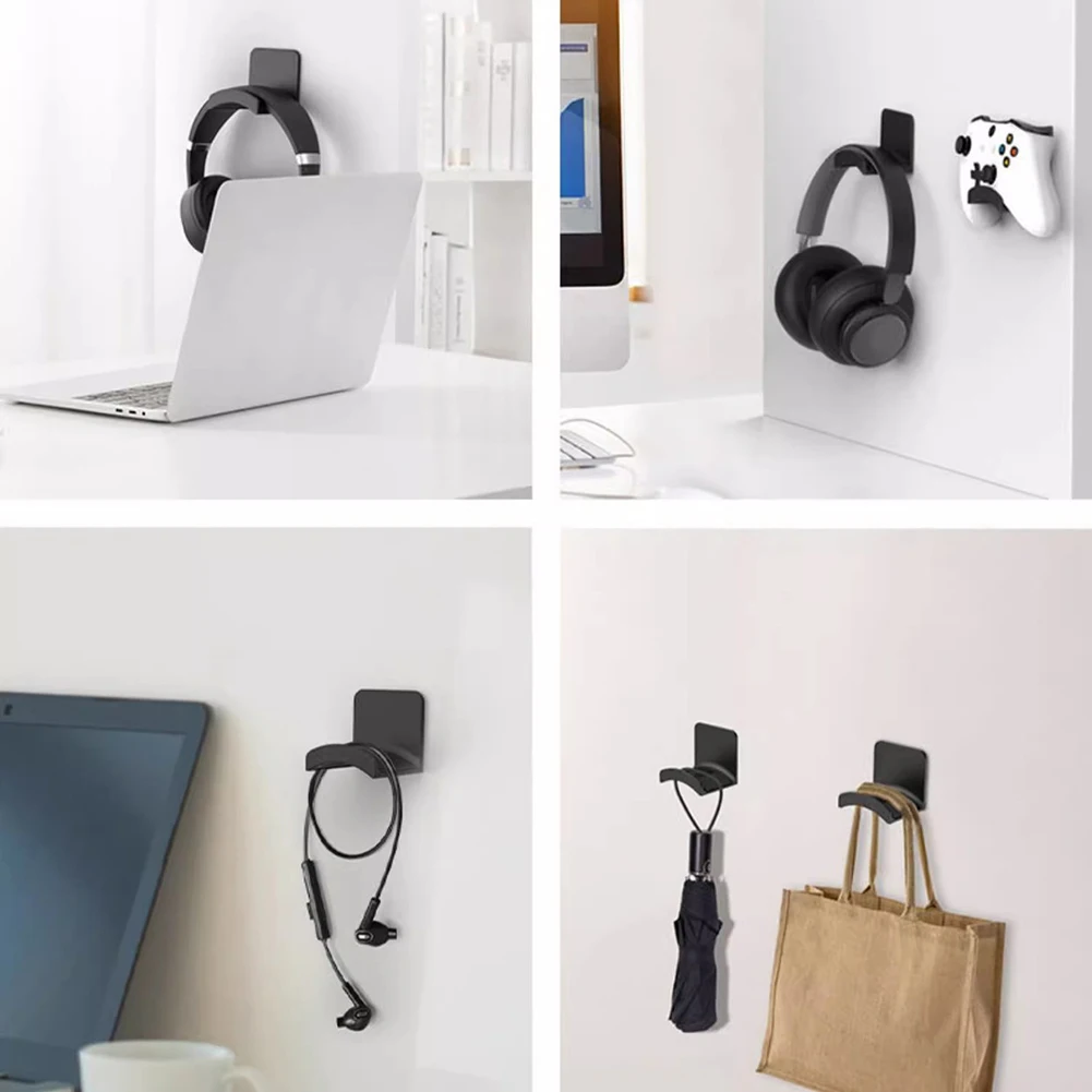Non-Punching Head-mounted Headphone Bracket Storage Hook Dormitory Wall-mounted Computer Headset Holder Earphone Display Stand