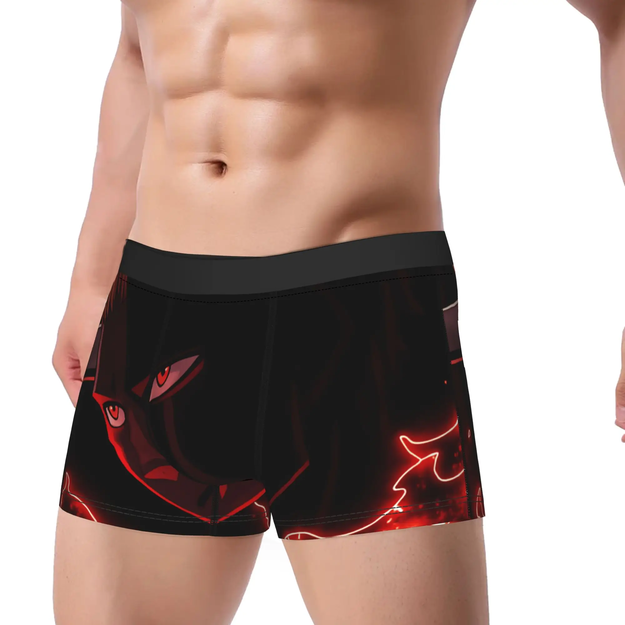 Bleached Hollow Ichigo Red Flame Anime Portrait Underwear  Custom DIY Trunk Hot Sale Men's Panties Breathable Boxer Brief Gift