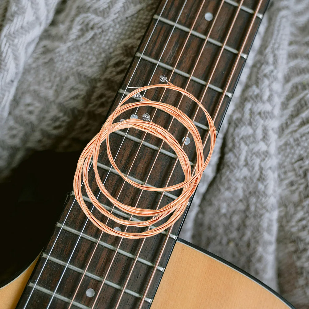 

4 Pcs Strings Bass Guitar Accessories Universal Parts Hexagonal High Carbon Steel Core