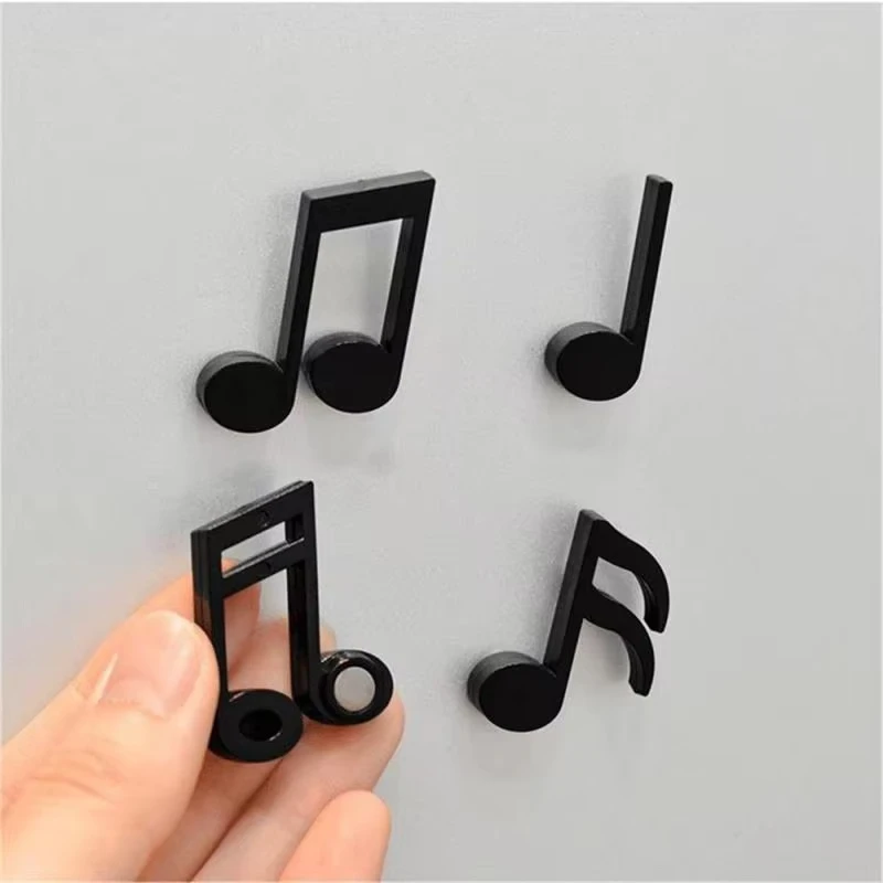 مجموعة مكونة من 6 قطع من مغناطيس الثلاجة ملاحظة الموسيقى الإبداعية مغناطيس الثلاجة صور تعليقات ملصقات ديكور المنزل #5
