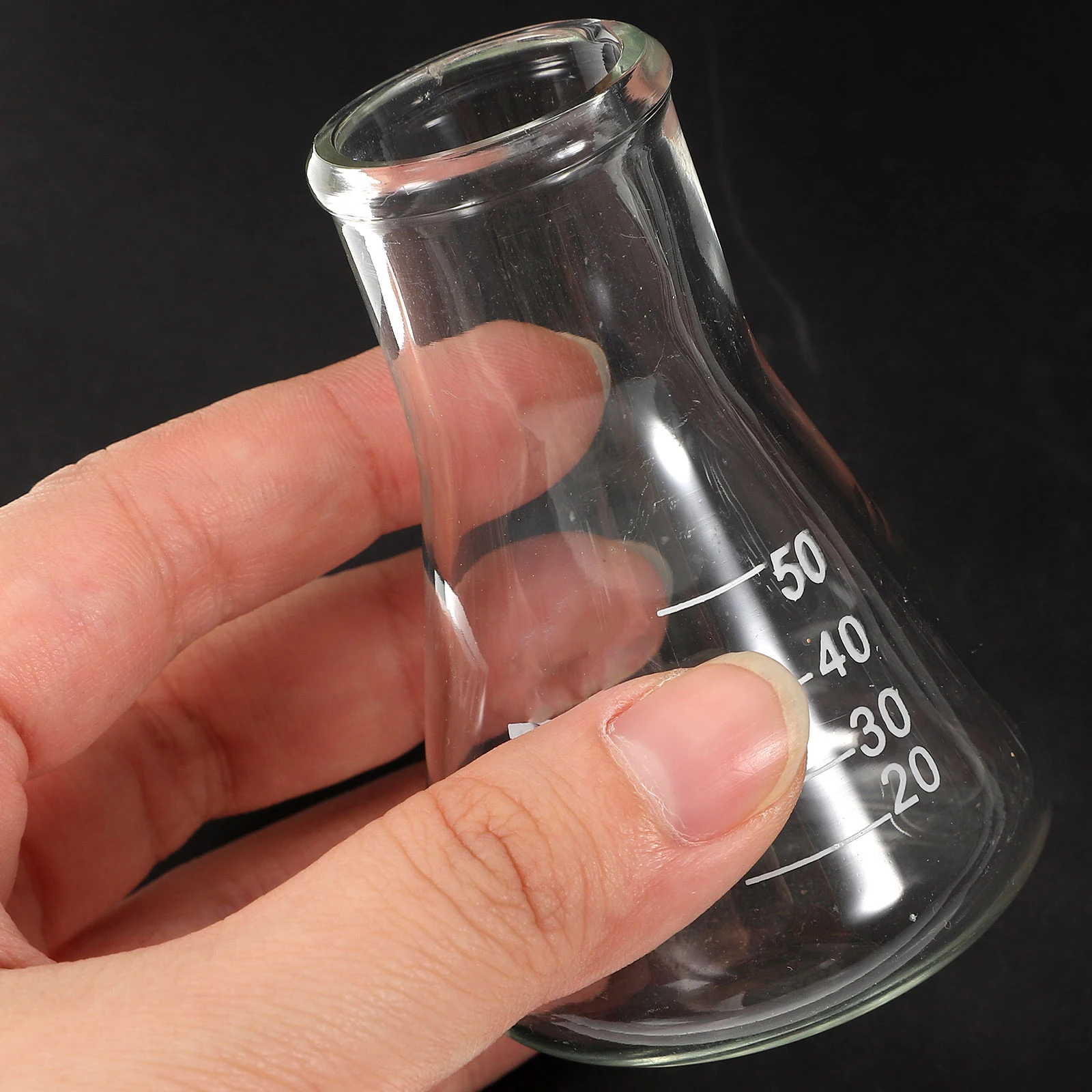 

3Pcs Laboratory Supplies Glass Measuring Cylinder Conical Flask Set Accurate Scale Durable Safe for Chemistry Education Lab Use