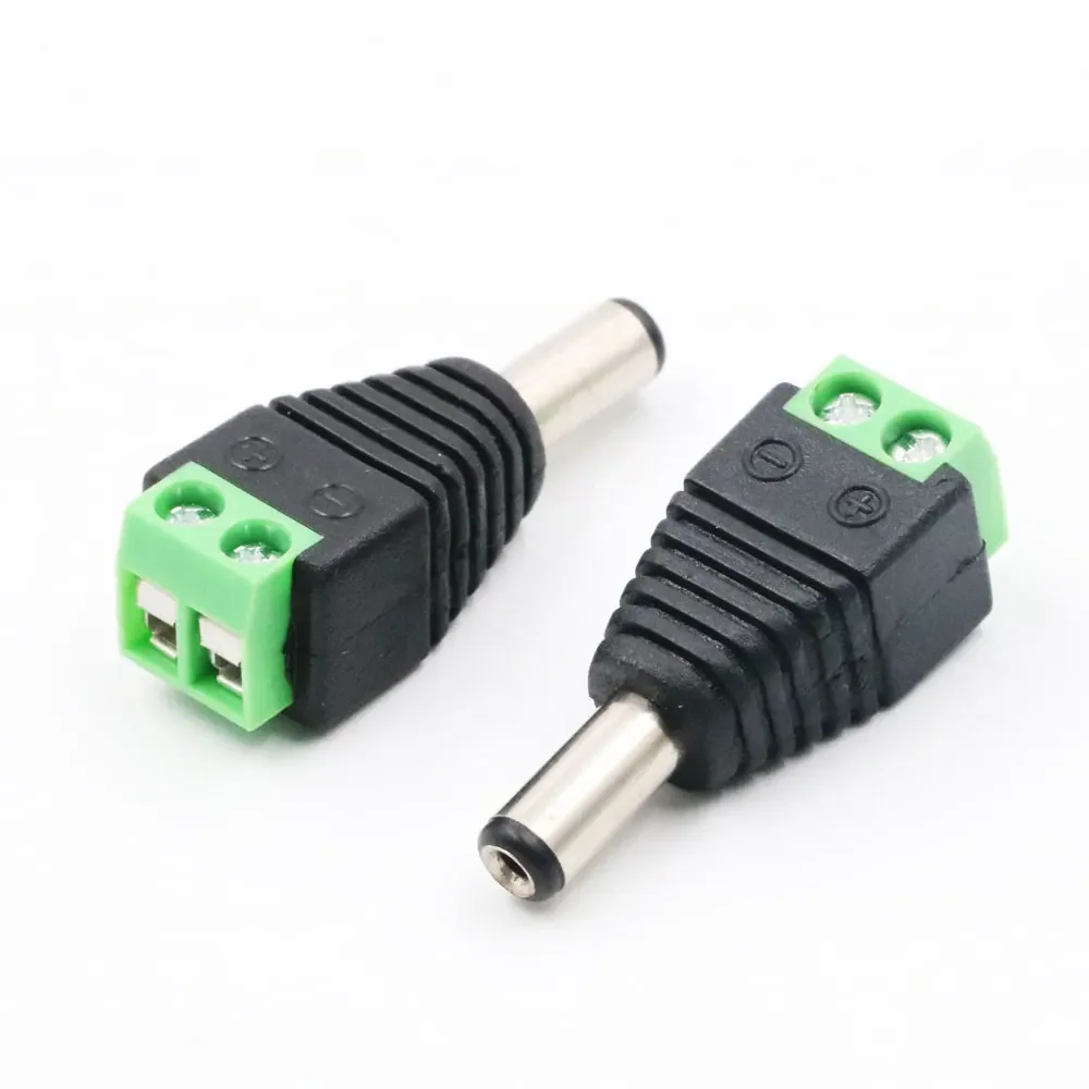5,5*2,1/2,5mm DC 12V Männlich Weiblich Anschlüsse Power Stecker Adapter Buchsen Stecker Für signal Farbe LED Streifen CCTV Kamera