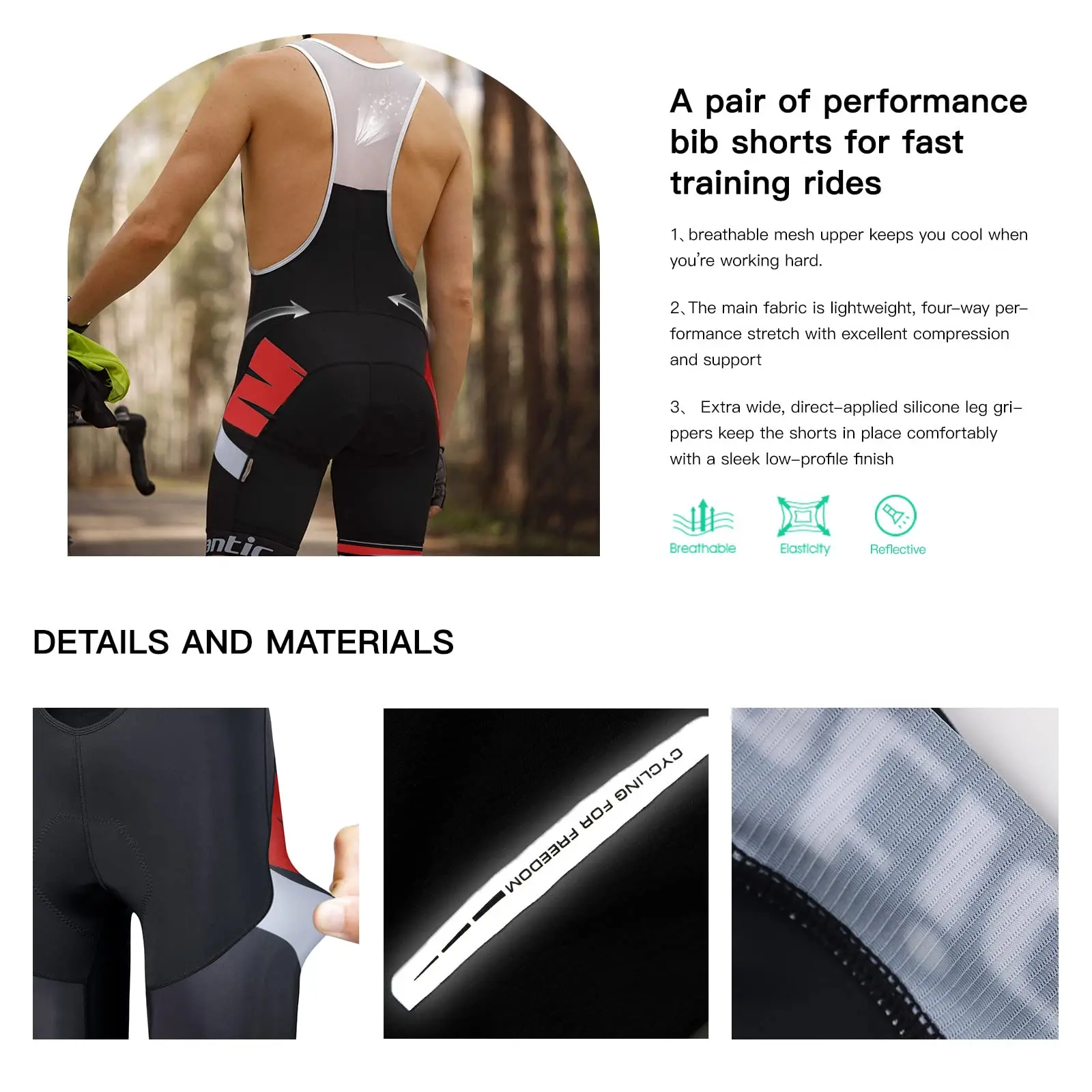 Santic Men Cycling Suits Cyling Jersey Bib Shorts MTB Bike Clothes Bicycle Jersey Sets for Men K20MT146