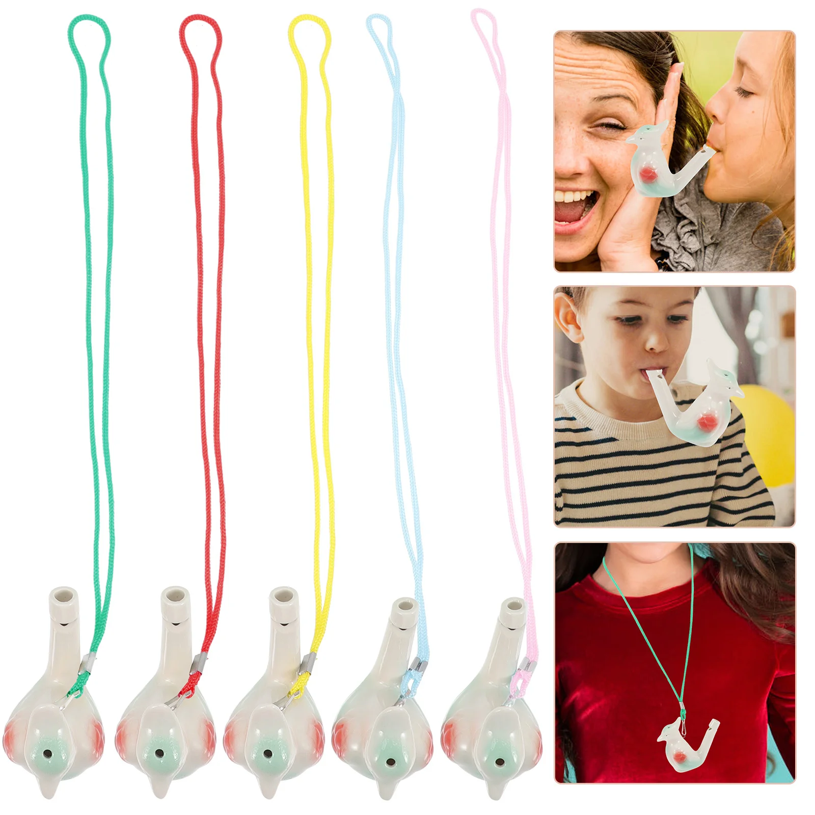 

5Pcs Ceramic Bird Whistles Warbling Caller Musical Gifts for Children Toddlers Birthday Party Favors