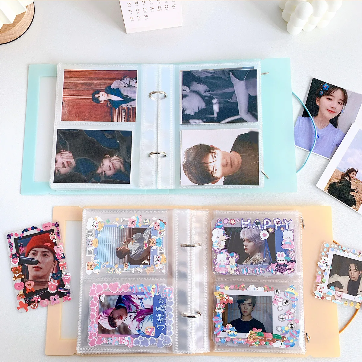 Korean Guka Card Sleeve Storage Album Transparent Insertion Loose-leaf Album Book Postcard Photo Sticker Storage Book