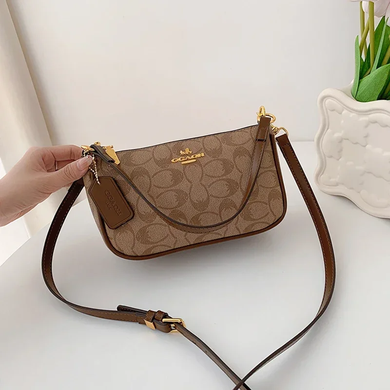 

High-End Luxury Leather Messenger Bag For Women - Classic Vintage Crossbody Handbag With Trendy Letter Logo Paris Fashion