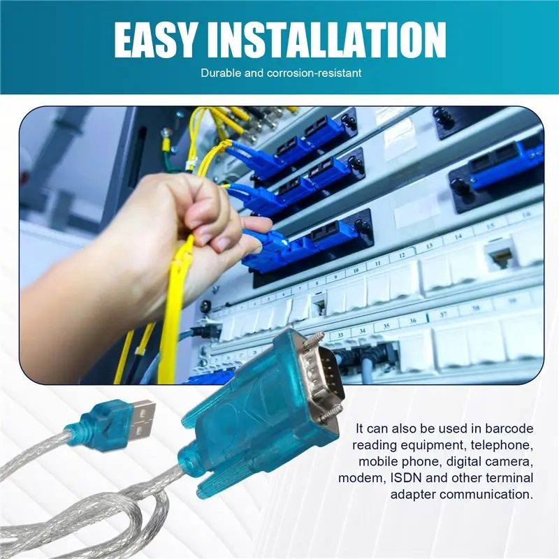 AED6-DB9 Computer Data Cable DB9 9 Pin VGA Female Cable USB To R232 Interface Data Cable