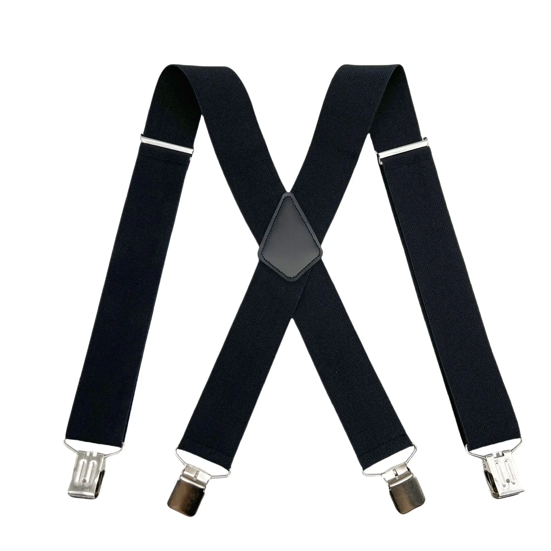 

Adult Suspenders X-type 5CM 4clip Elastic Tight Men's Wide Suspenders Large Clip Men's Trousers Suspenders Outdoor Sports Braces