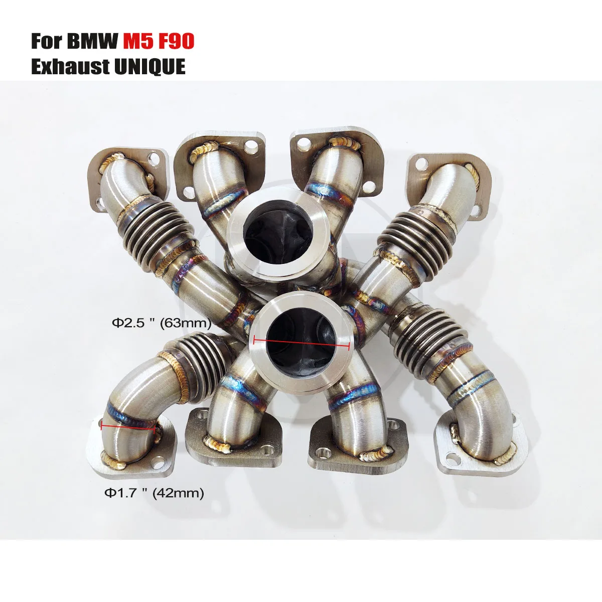 

UNIQUE For BMW M5 F90 high performance manifold downpipe Equal Length SS304 exhaust manifold With insulator