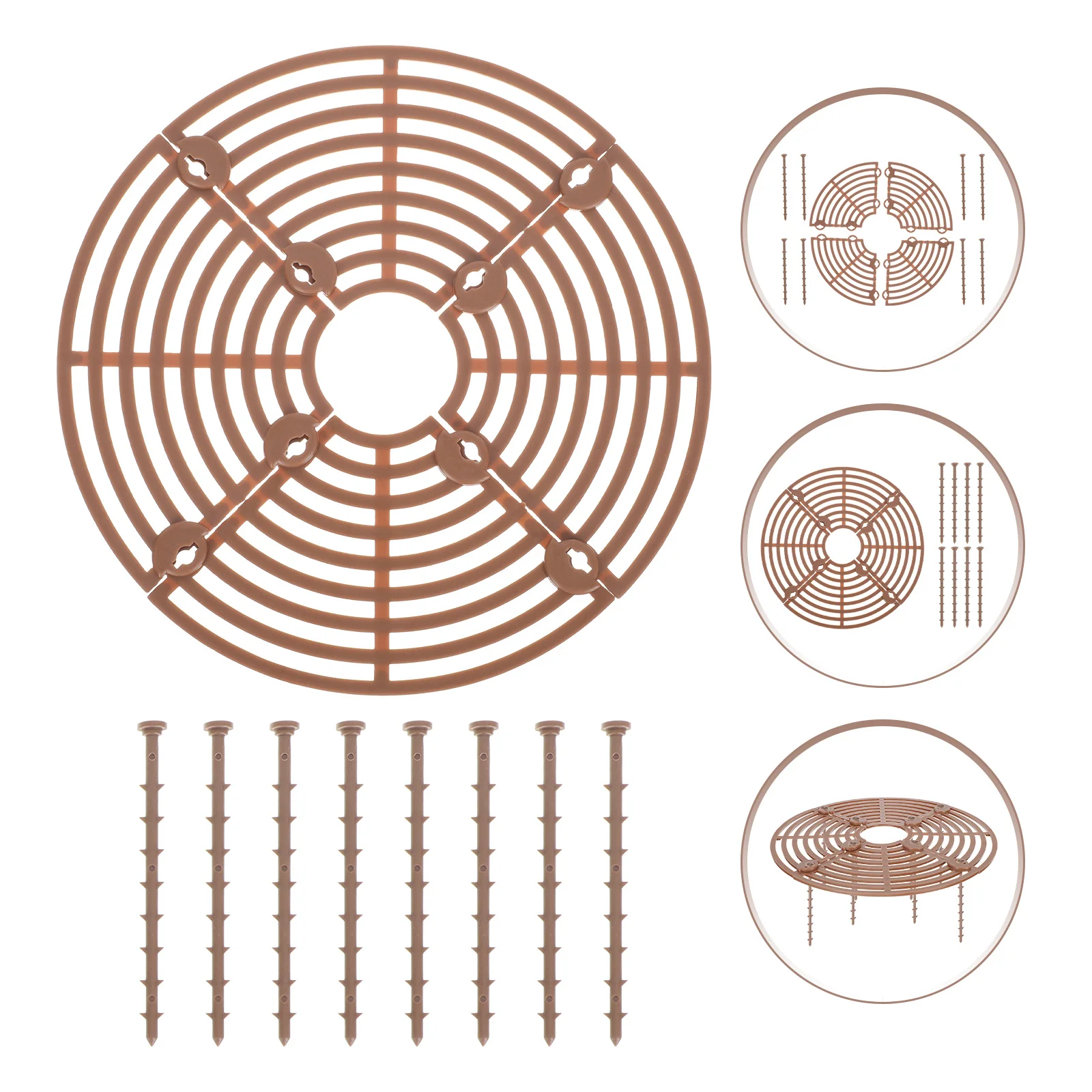 Copertura per vaso in rete per piante Protezione per terreno riutilizzabile durevole per vaso da fiori da giardino Tappo per scavo per cani e gatti Griglia per vaso per fiori