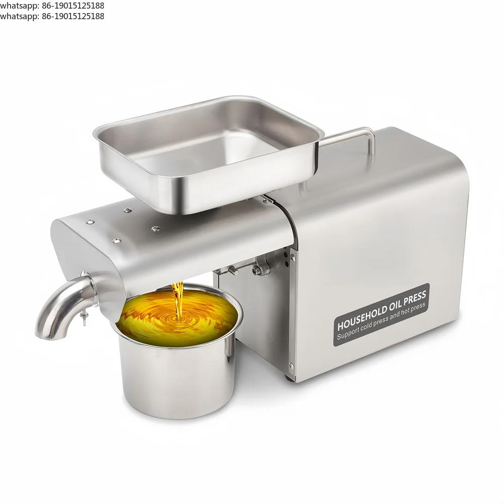 Stainless Steel Household Oil Press Fully Automatic Small Commercial Technology Cold Pressing Hot Frying Press