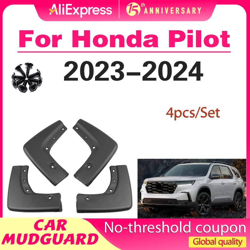 

4X Splash Guards Mudguards Fenders Mudflaps Mud Flaps Mud Guards Front Rear Car Accessories For Honda Pilot 2023 2024 2025