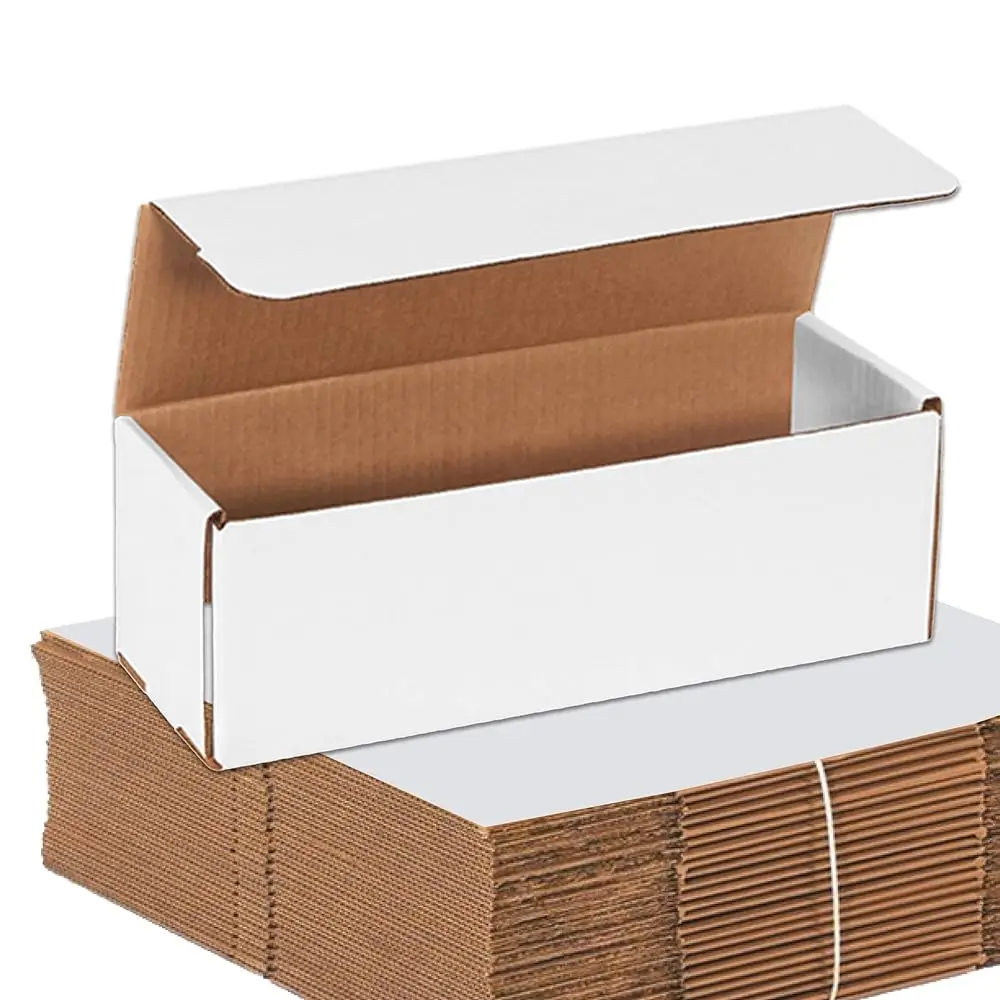 

I White Shipping Boxes 12\L x 4\W x 4\H, 25-Pack - White Box Crush-Proof Mailers for Packaging, Storage, Gifts or Bulk