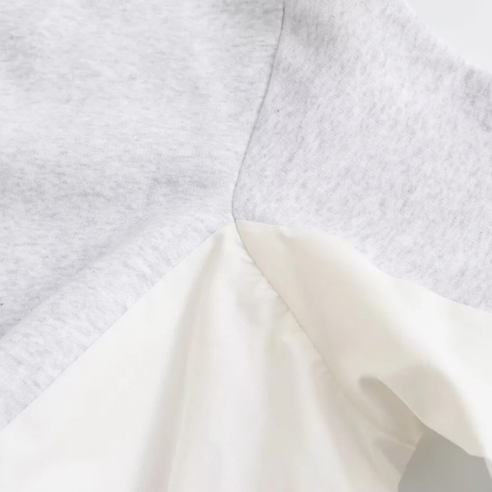 Women's Seam Loose Top Round Neck Long Sleeve with Hat Splicing Pocket Autumn/Winter New Fashion Hoodie