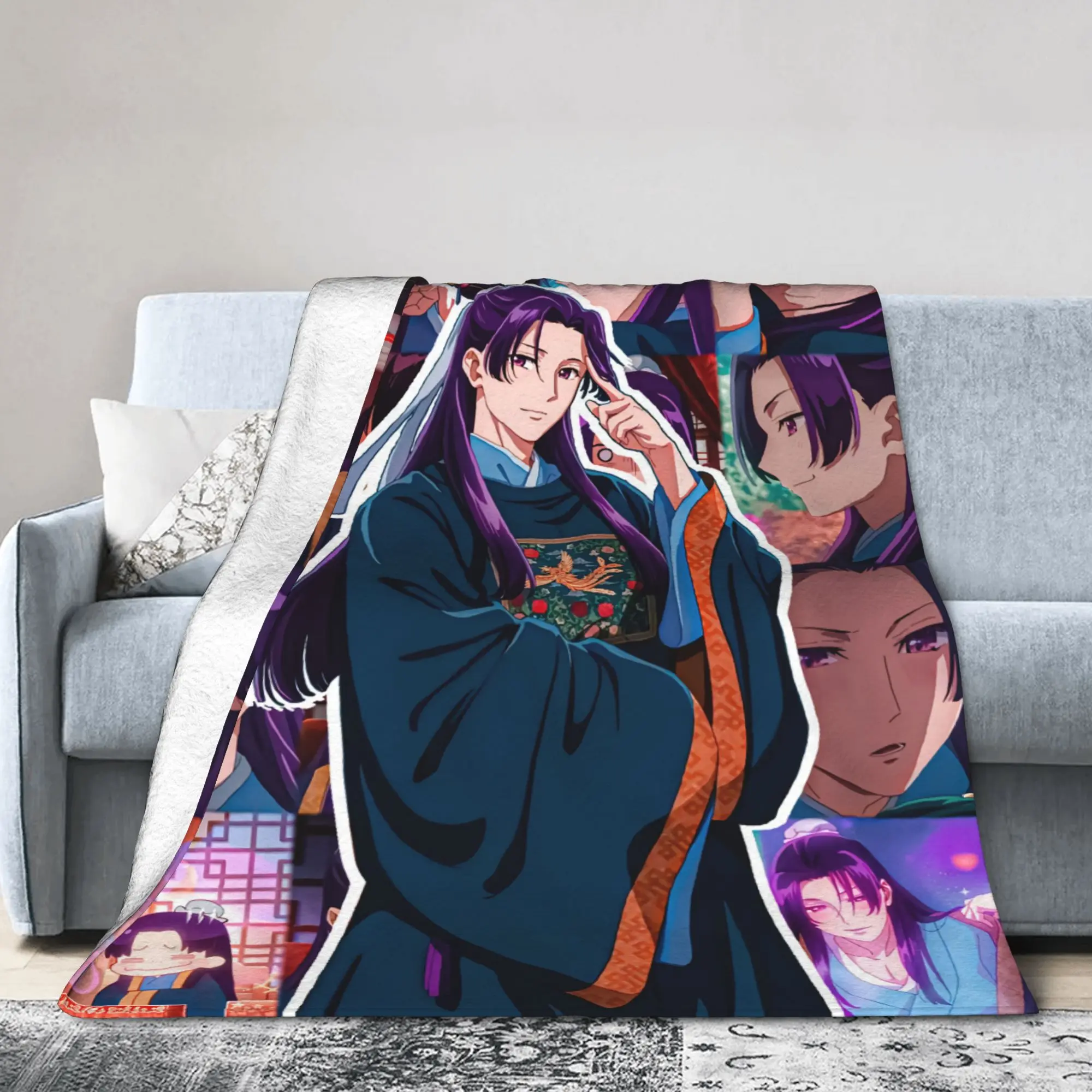 The Apothecary Diaries Anime Blanket Summer Air Conditioning Jinshi Multi-function Warm Throw Blankets for Sofa Car Quilt