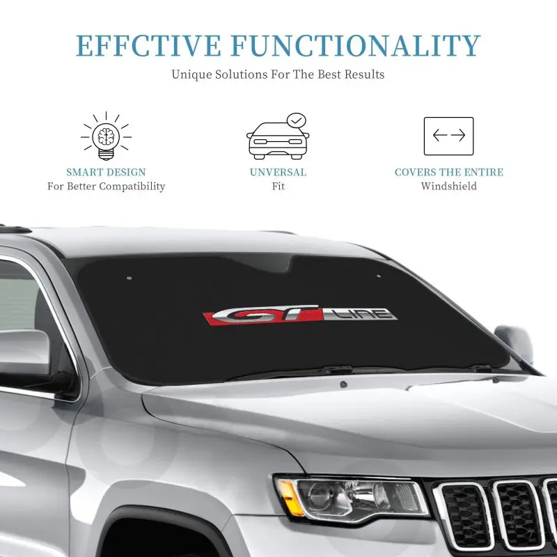 GT Line Car Windshield Sun Shade  for Car Truck SUV Front Window Sunshade Cover Sun Visor Shield Foldable Uv Ray Reflector - view 2