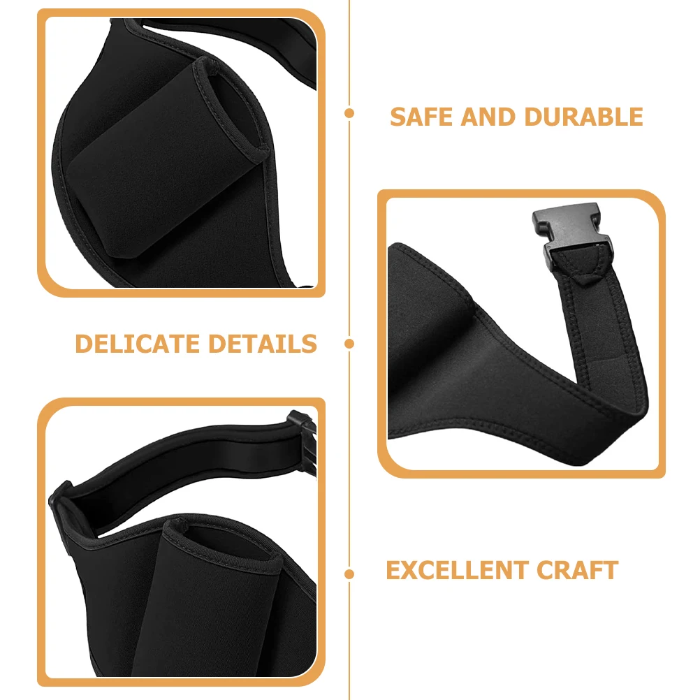 

2 Pcs Microphone Waist Bag Black Portable Belt Holder Pouch Storage Carrying Handbag For Workout Outdoor Sports Fitness