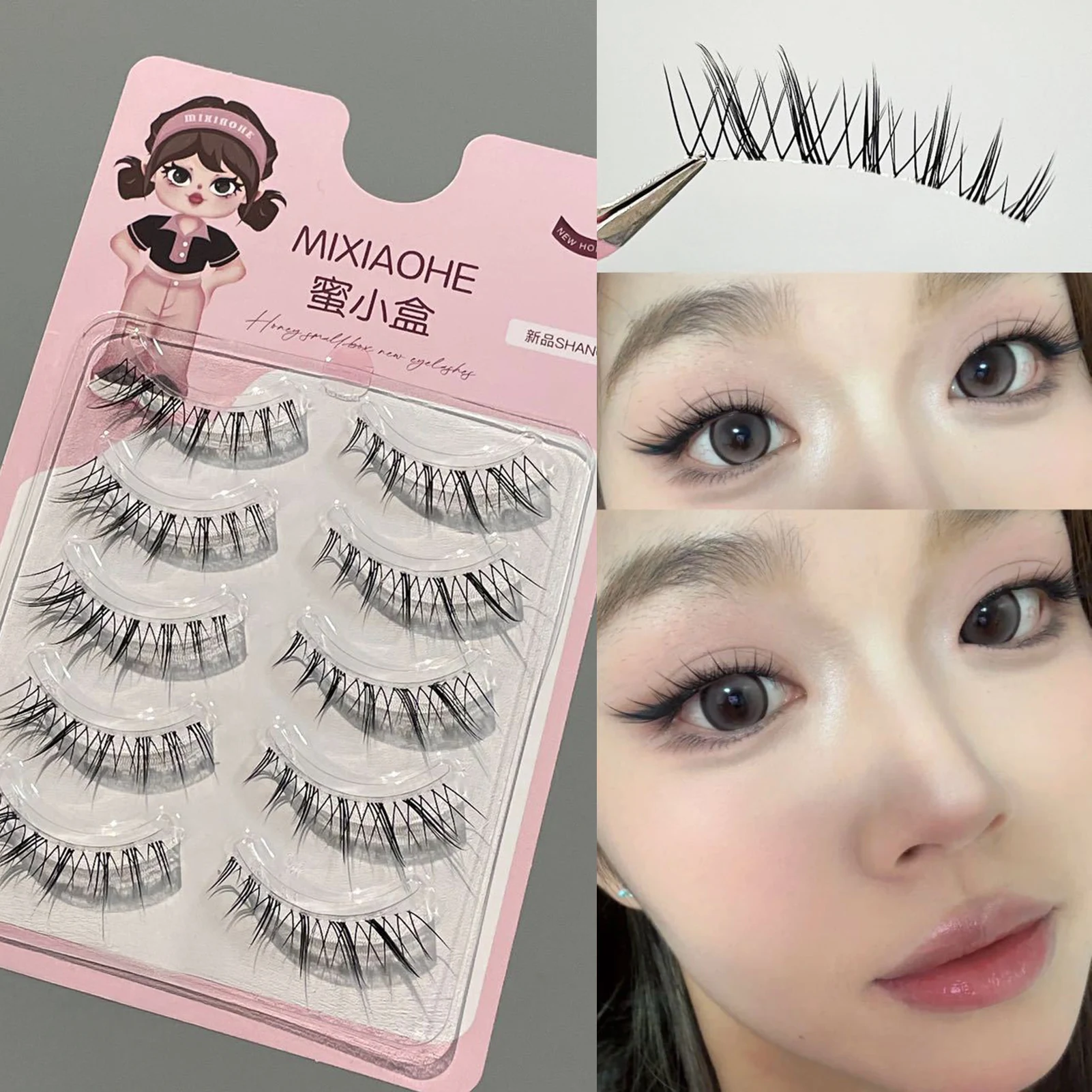 Eyelash Extension In Chinese - 5 Pairs Wispy 3D Volume False