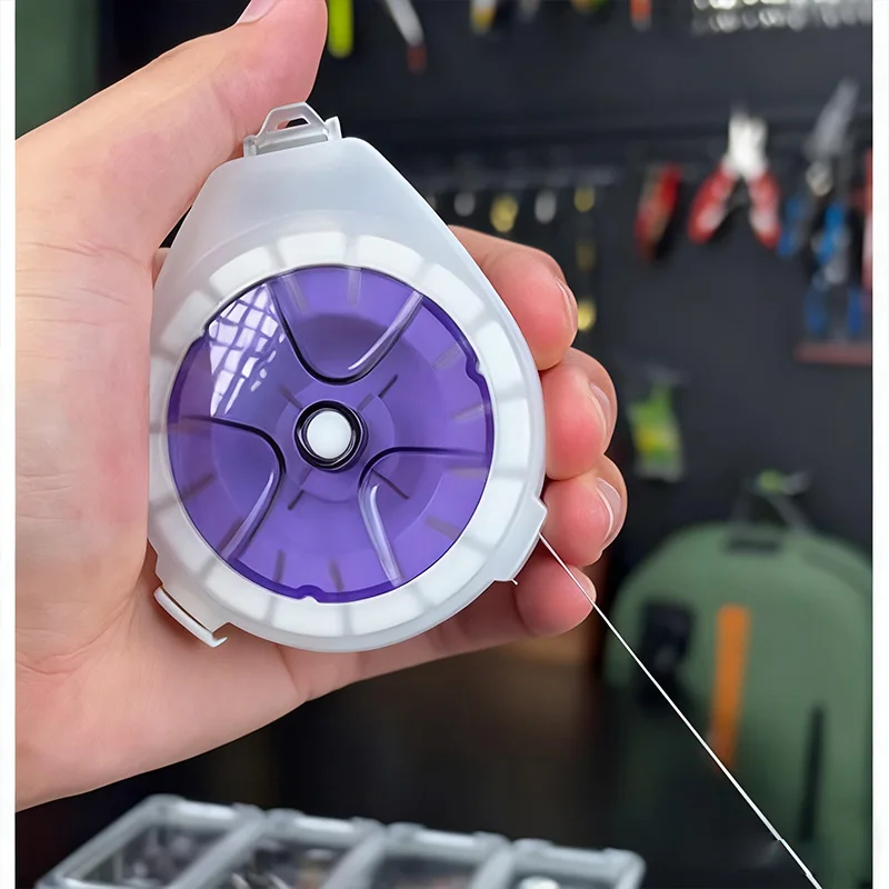 

Fiber Fishing Tackle Box - Multifunctional Line Storage with Anti-Reverse Lock, Tool Compartments & Waterproof Design​