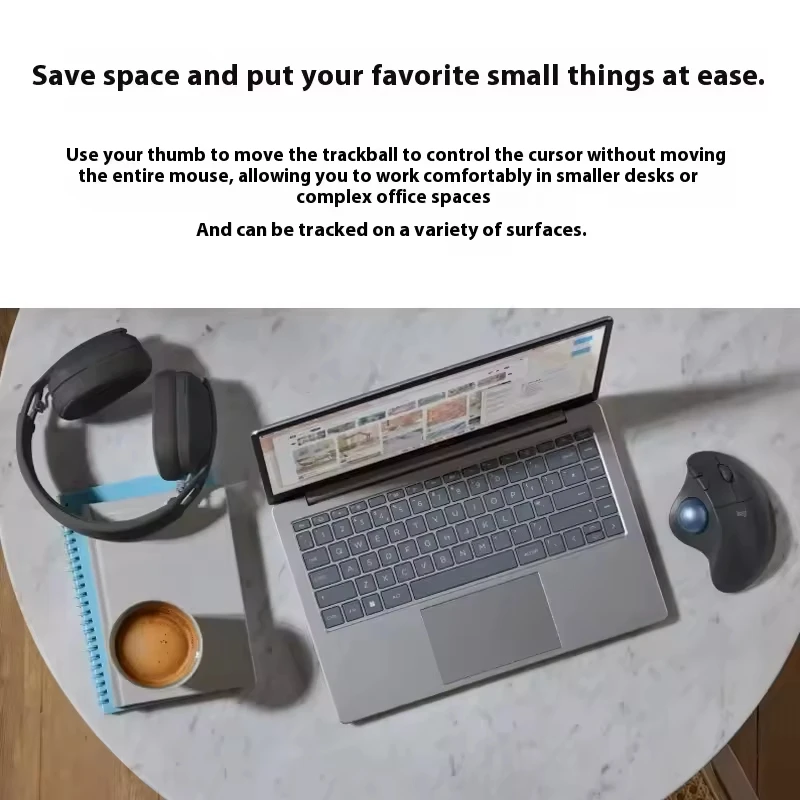 Logitech Ergo M575S Professional CAD Drawing Mouse Wireless for Bluetooth Trackball Ergonomic Design for Office Business USB