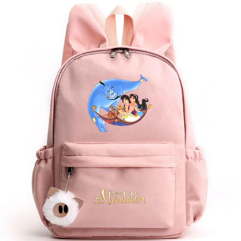 

Aladdin Jasmine Princess Backpack for Girl Boy Student Teenager Rucksack Women Casual School Bags Travel Rabbit Ears Mochila