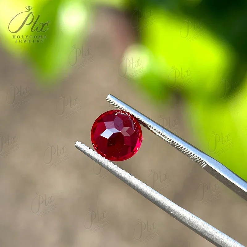 Lab Grown Ruby Round Shape 3-9mm Pigeon Blood Red Color Loose Gems With AGL Certificate Top Quality Stone for Diy Jewelry Making