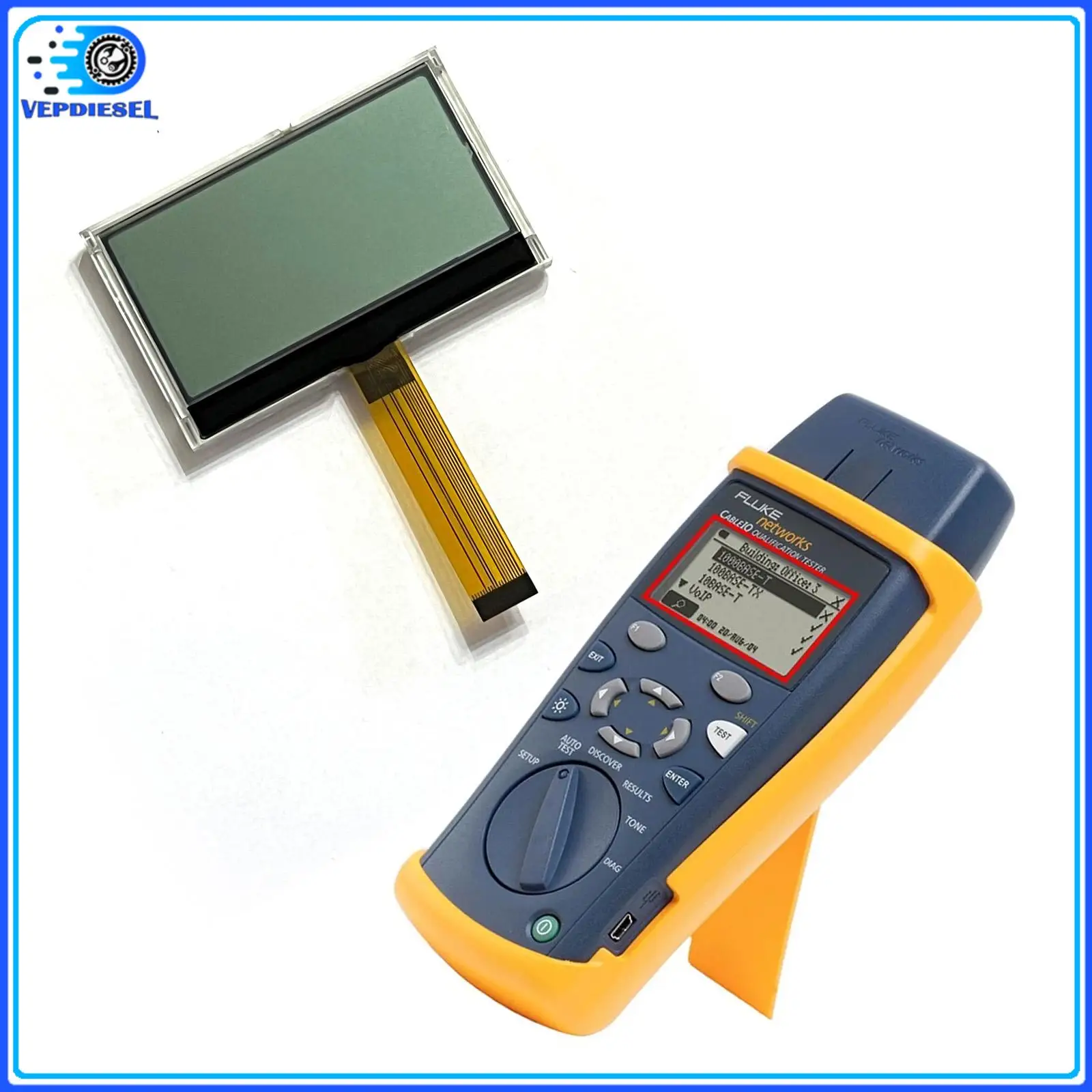 

1Pc Display 754082022602 for Fluke CIQ-100 Qualification Tester Copper Substitute Car Accssories
