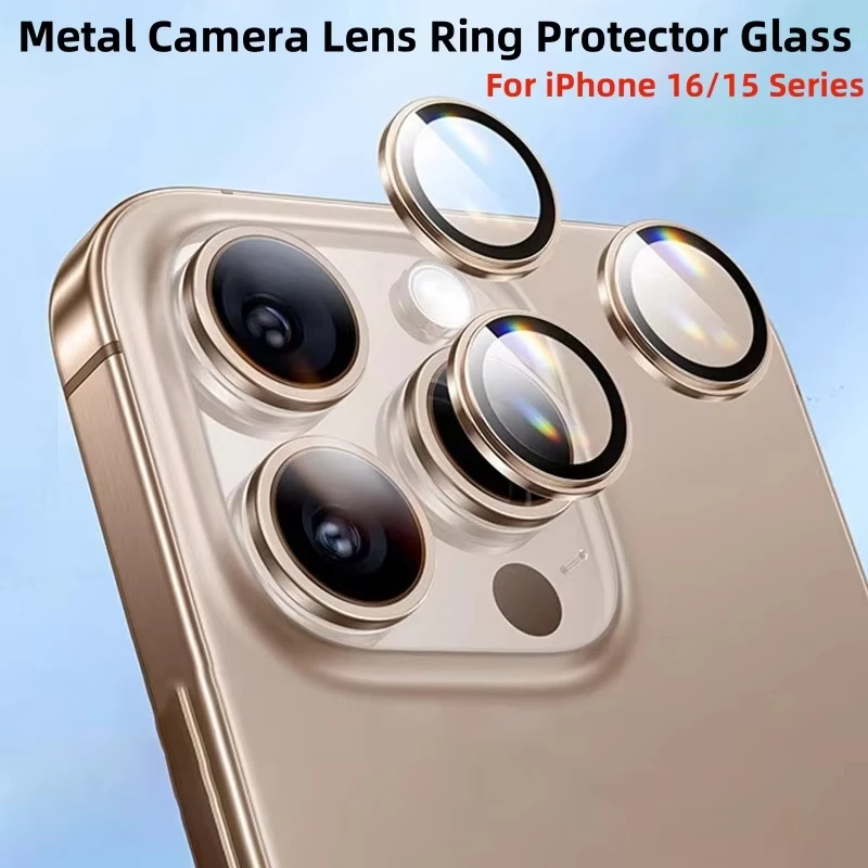1-3Pcs Metal Ring Protector Glass For iPhone 18 17 Pro 16 15 14 13 12 11 Pro Max Back Camera Film iPhone 16 15 Plus 13 12 Mini