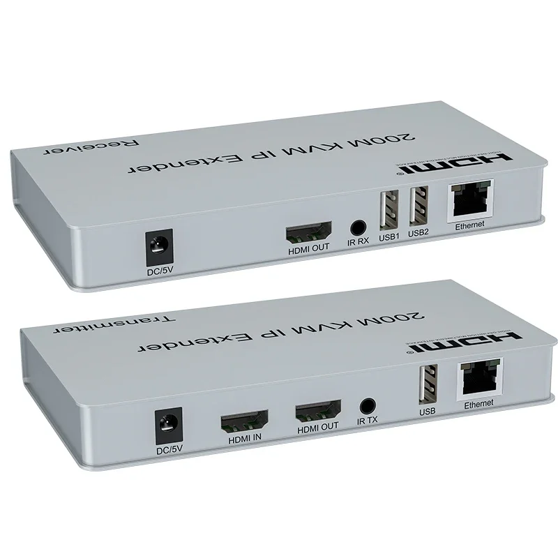 

1080P HDMI KVM IP-удлинитель 200M через один кабель RJ45 Ethernet Cat5e/6 HDMI USB KVM-удлинитель Поддержка мыши Клавиатура для ПК NVR