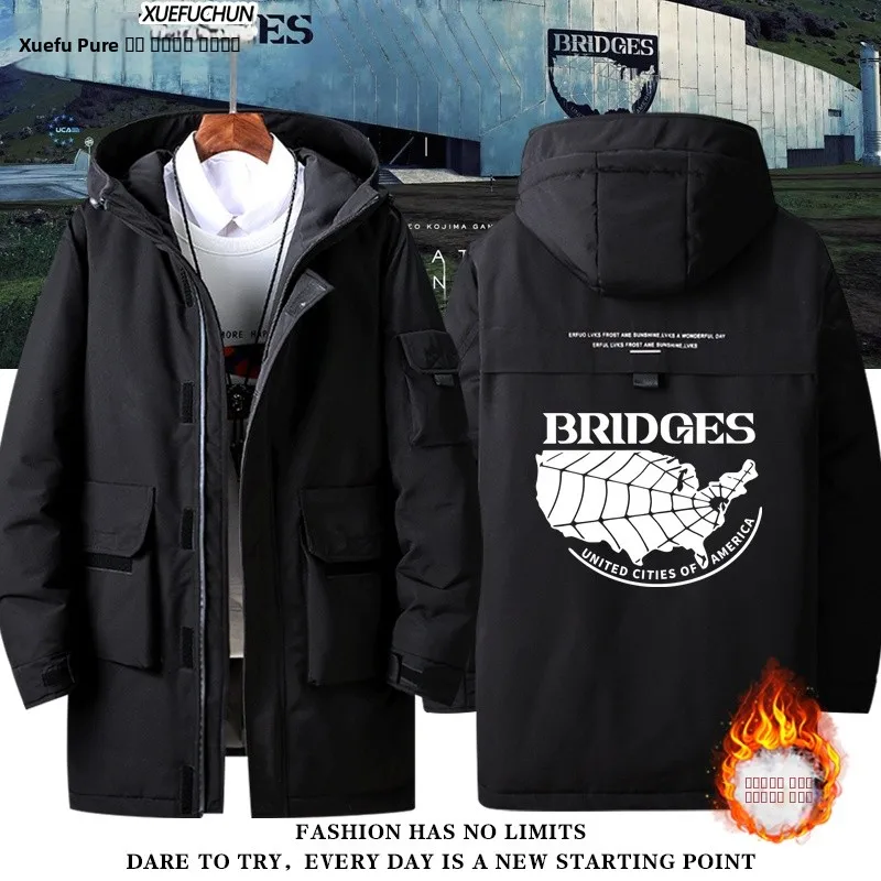 

Мужская модная куртка в американском стиле PS4 Gng Death Stranding Cos Down Jaet из полиэфирного волокна, теплая, утолщенная, с длинными рукавами