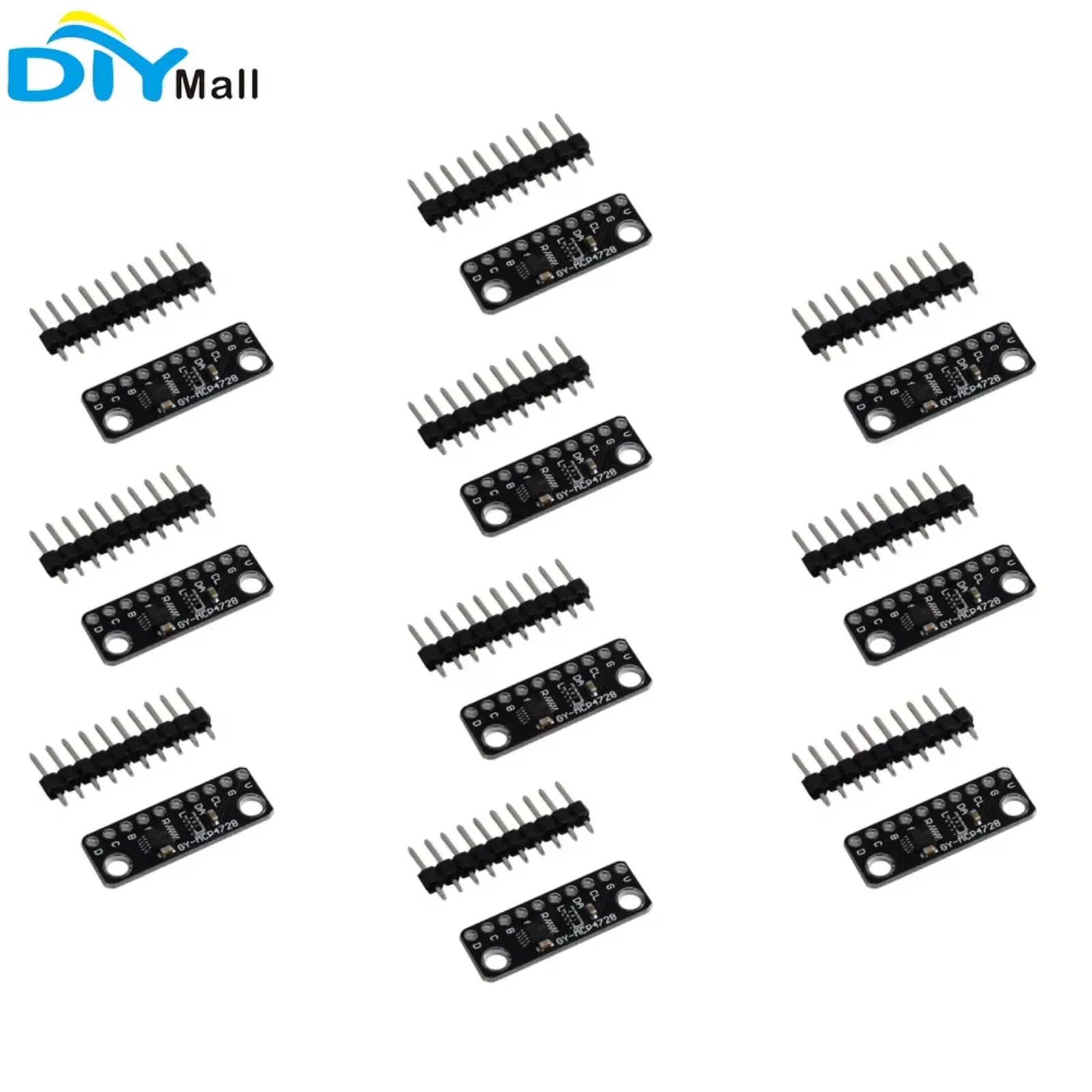 10pcs GY-MCP4728 12-Bit I2C DAC Breakout Module with EEPROM for Sensor Calibration