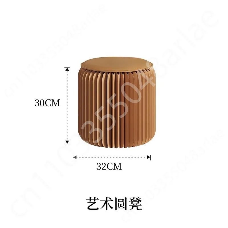 مقعد ورقي عضوي، قابل للطي، مقعد منزلي لتغيير الأحذية، مقعد مقعد من ورق الكرافت لغرفة المعيشة، طراز حديث وبسيط